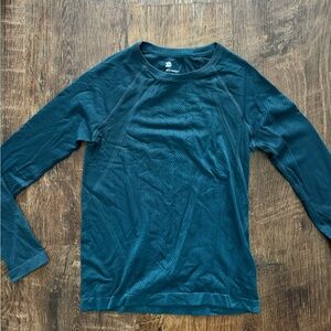 all in motion blue athletic long sleeve top